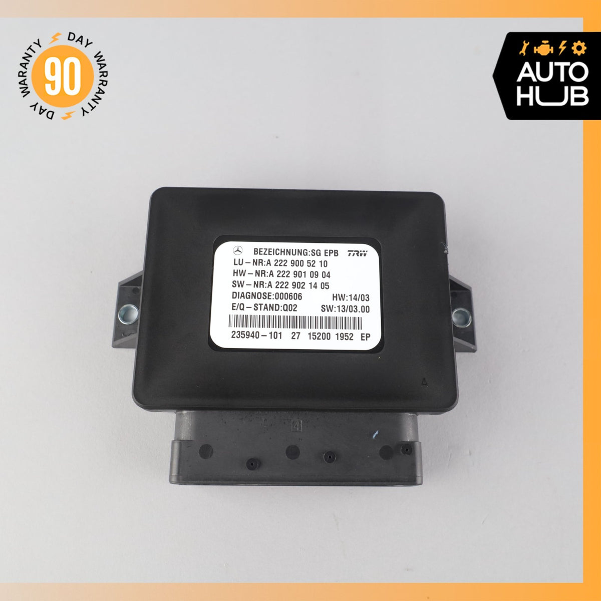 14-17 Mercedes W222 S550 S600 S63 Electronic Parking Brake Control Module OEM - photo 6