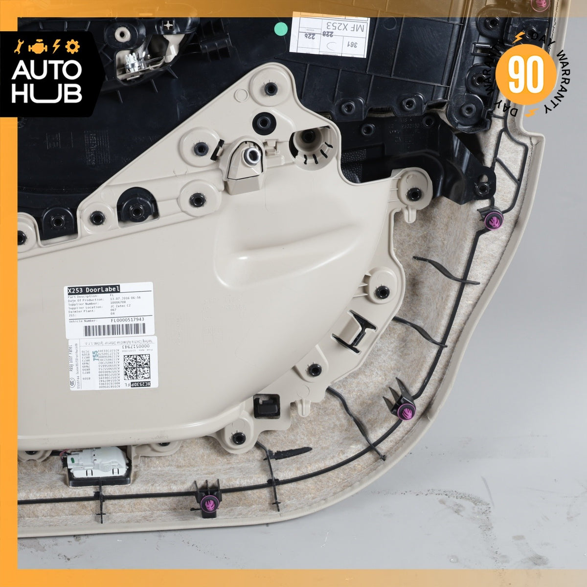 16-23 Mercedes X253 GLC300 GLC300e Front Left Side Interior Door Panel OEM - photo 15