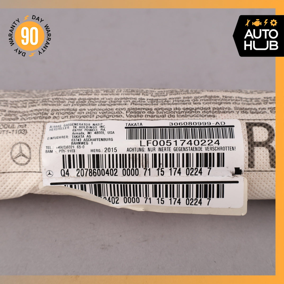Mercedes W207 E400 C250 E550 Front Right Side Seat Airbag Air Bag OEM - photo 10