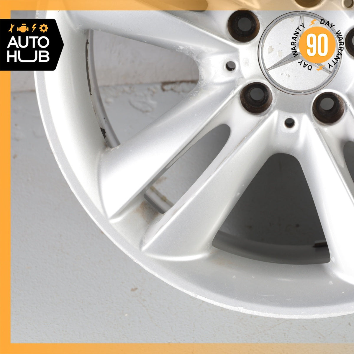 Mercedes W209 CLK350 SLK350 8.5 X 17 17" Rear Wheel Rim Silver 2094014302 OEM - photo 4