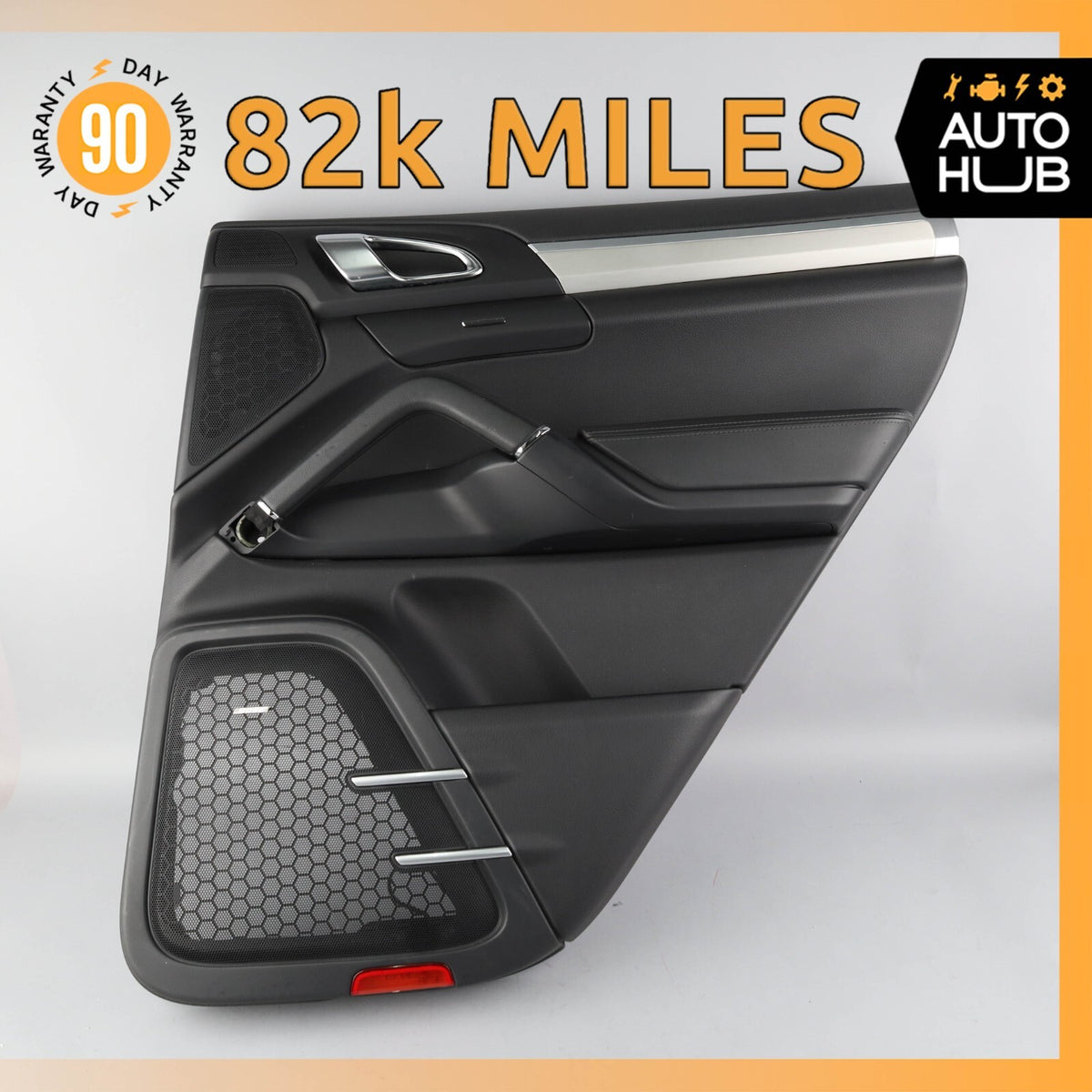 11-18 Porsche Cayenne 958 GTS Rear Right Side Interior Door Panel Black OEM 82k - photo 1