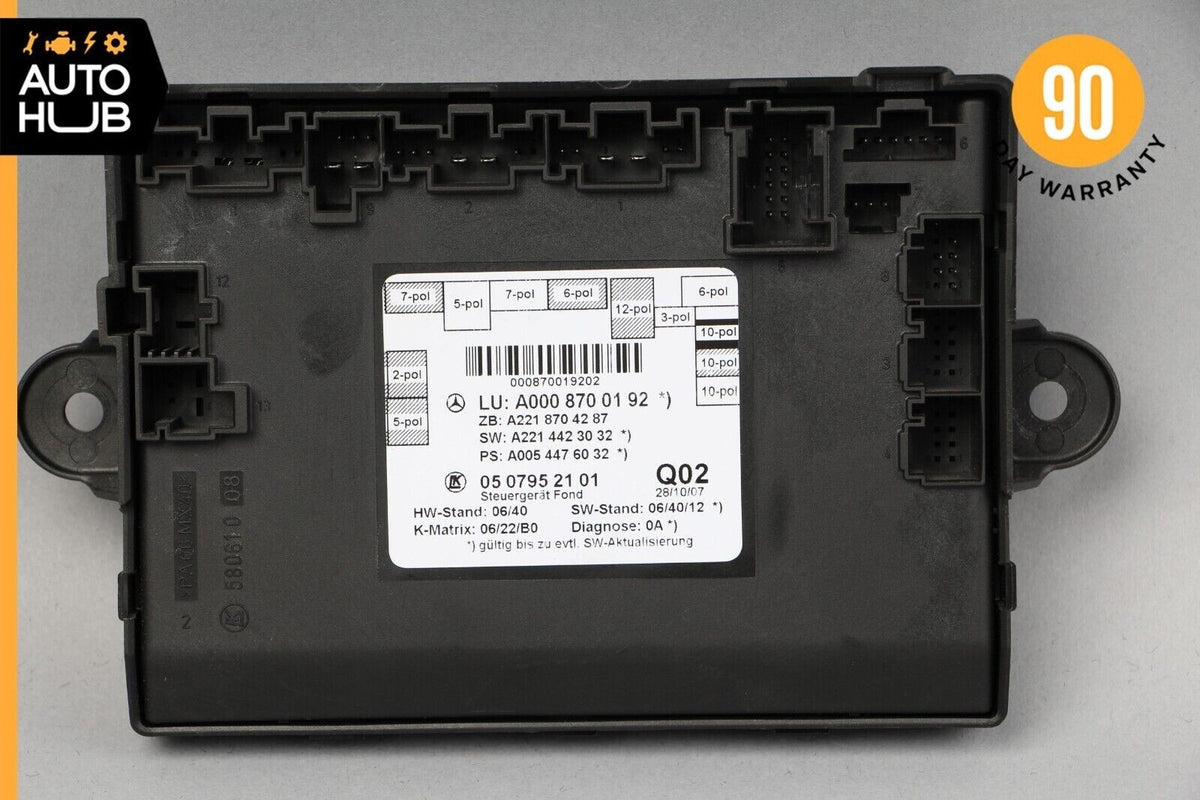 07-13 Mercedes W221 S550 S400 Rear Right or Left Side Door Control Module OEM - photo 9