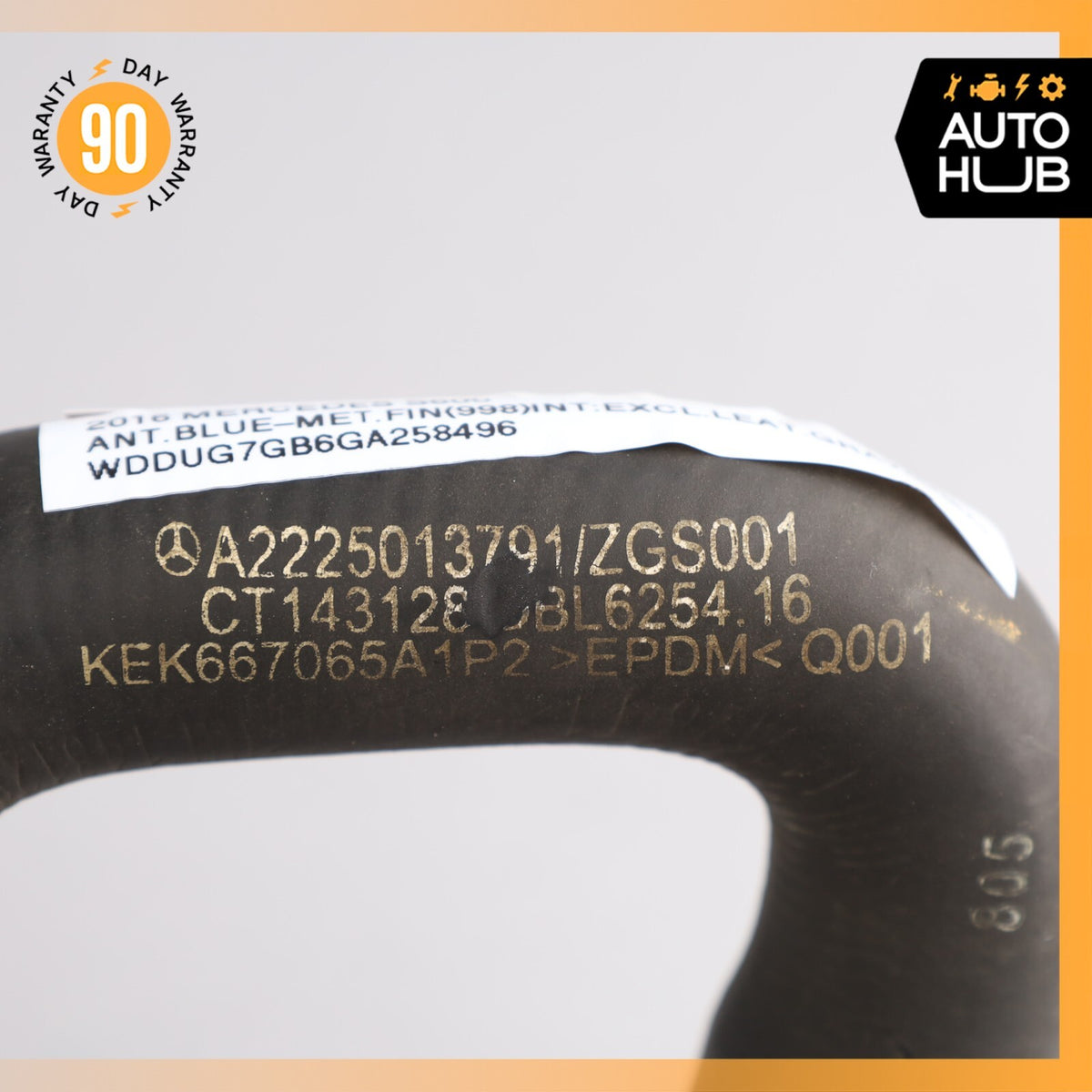 15-20 Mercedes W222 S600 S65 AMG Maybach Radiator Cooling Hose Pipe OEM - photo 10