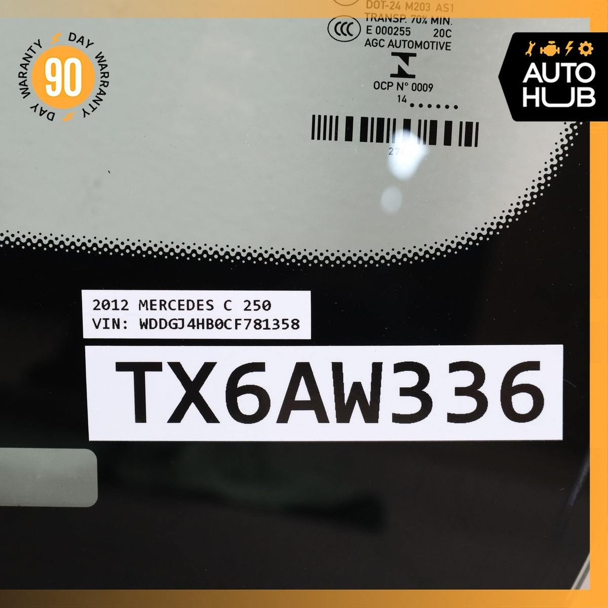 10-15 Mercedes W204 C250 E350 Coupe Front Windshield Window Glass OEM - photo 16