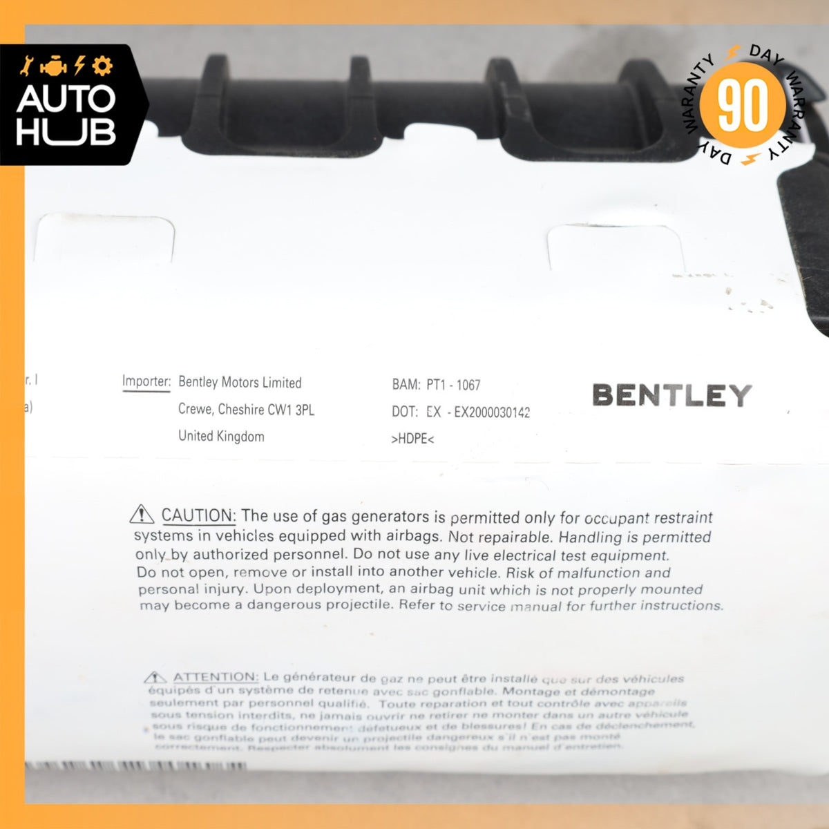 12-18 Bentley Continental GTC Flying Spur Passenger Dash Airbag Air Bag OEM - photo 7