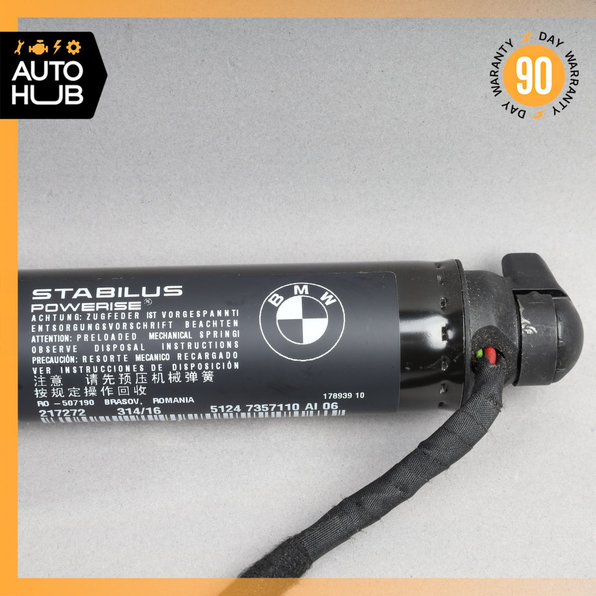 BMW G12 740Li Trunk Boot Right Lid Hydraulic Cylinder 51247357110 OEM - photo 2