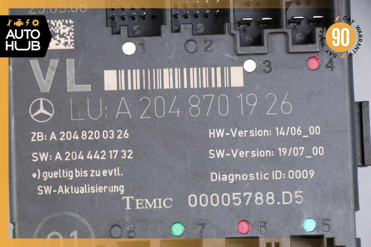 08-18 Mercedes W204 C63 C300 E400 CLS550 Front Left Side Door Control Module OEM - photo 11