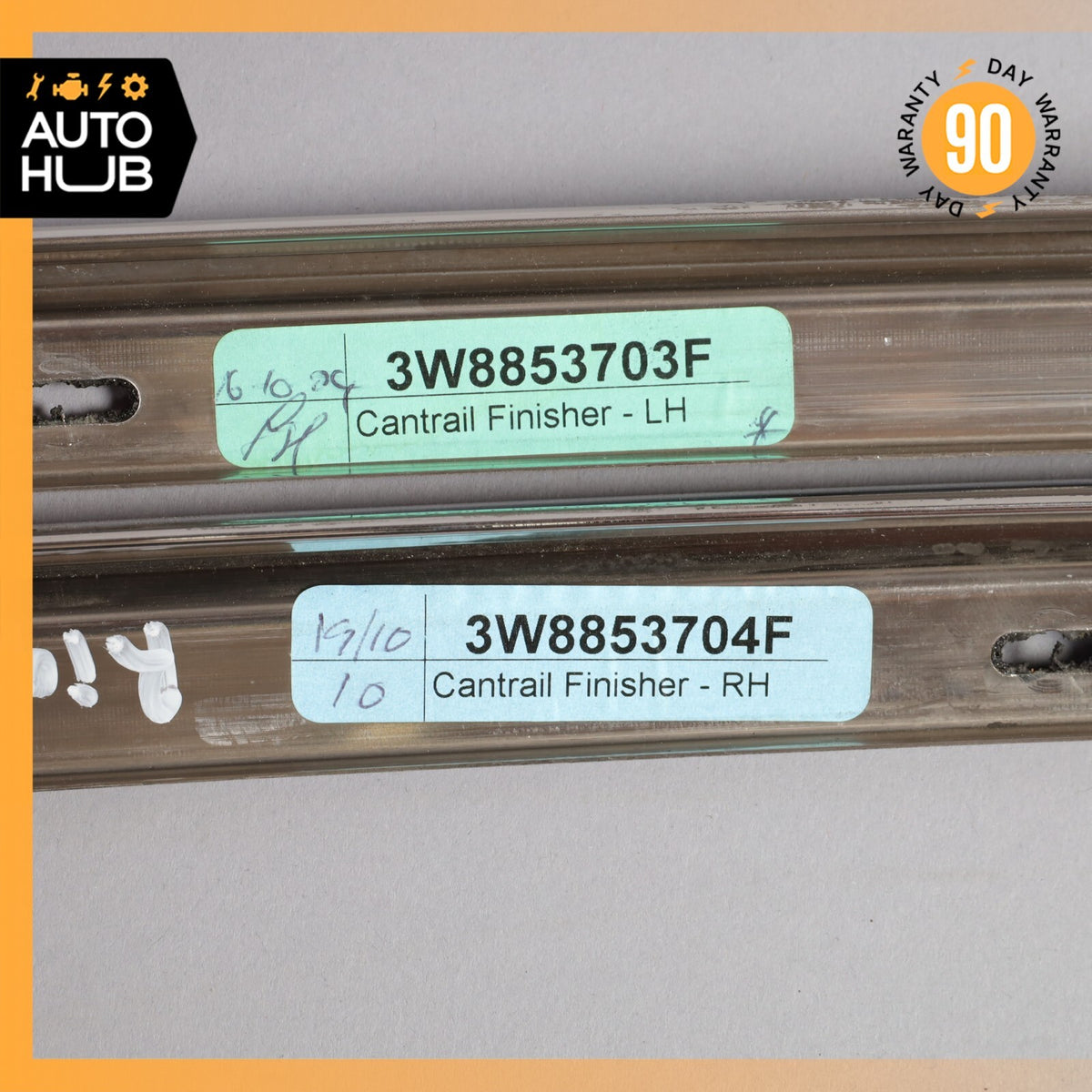 03-10 Bentley Continental GT Front Left & Right Door Window Molding Frame OEM - photo 15