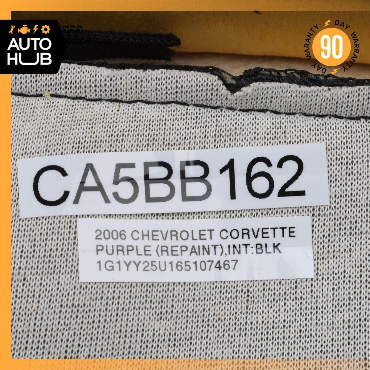 05-10 Chevrolet Corvette C6 Right Passenger Top Upper Seat Cushion Leather OEM - photo 16