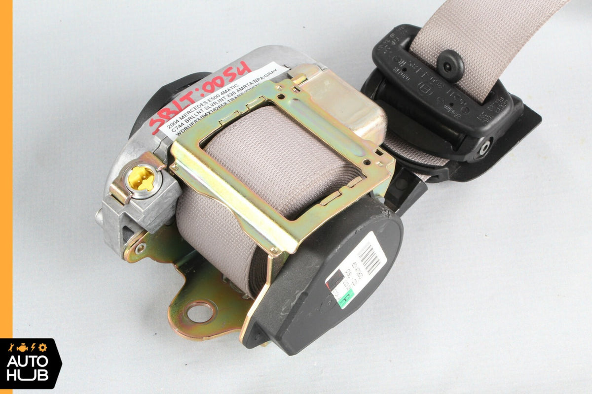 03-06 Mercedes W211 E500 E320 Seat Belt Front Right Passenger Side Gray OEM - photo 3