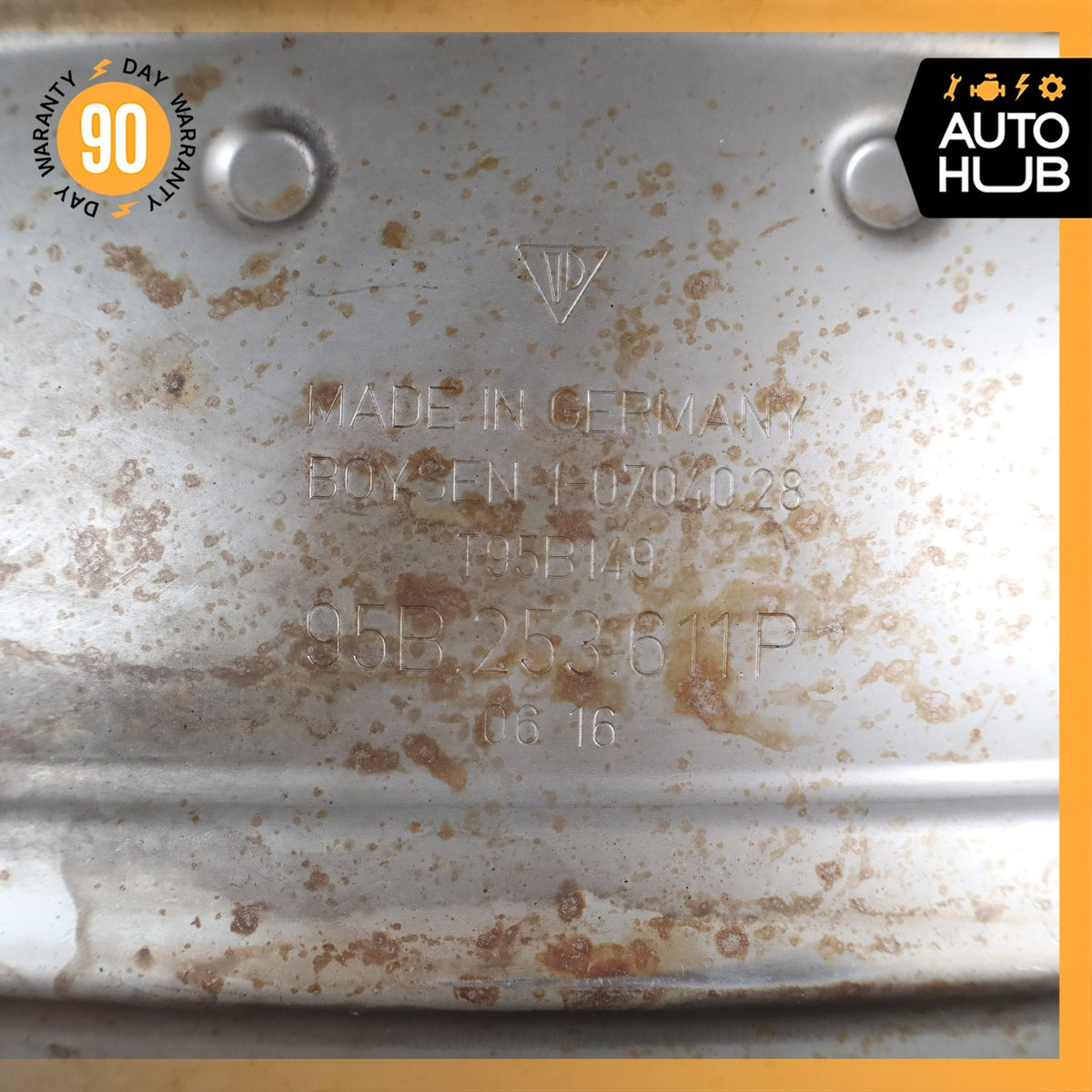15-18 Porsche Macan 95B GTS Sport Left Side Exhaust Muffler w/ Valves OEM 46k - photo 10
