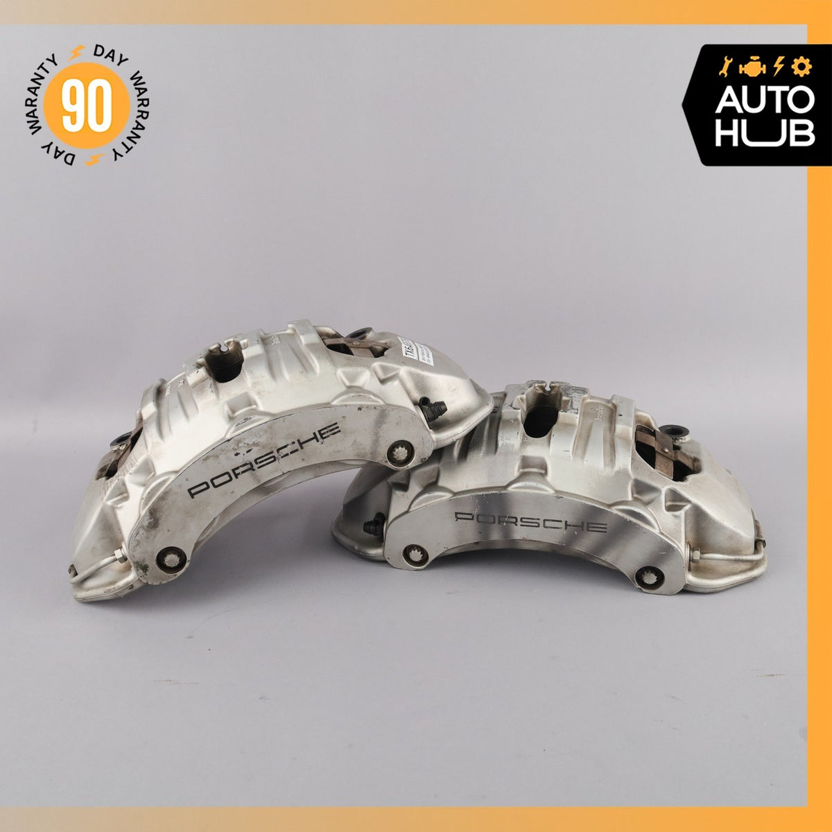 10-23 Porsche Panamera Cayenne Macan Front Brake Calipers Set 7PP615123 OEM - photo 2