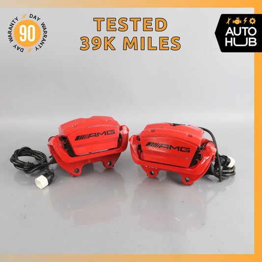 Mercedes W205 C63 S63 AMG Rear Brake Caliper Calipers w/ Actuator Set OEM 39k - photo 1