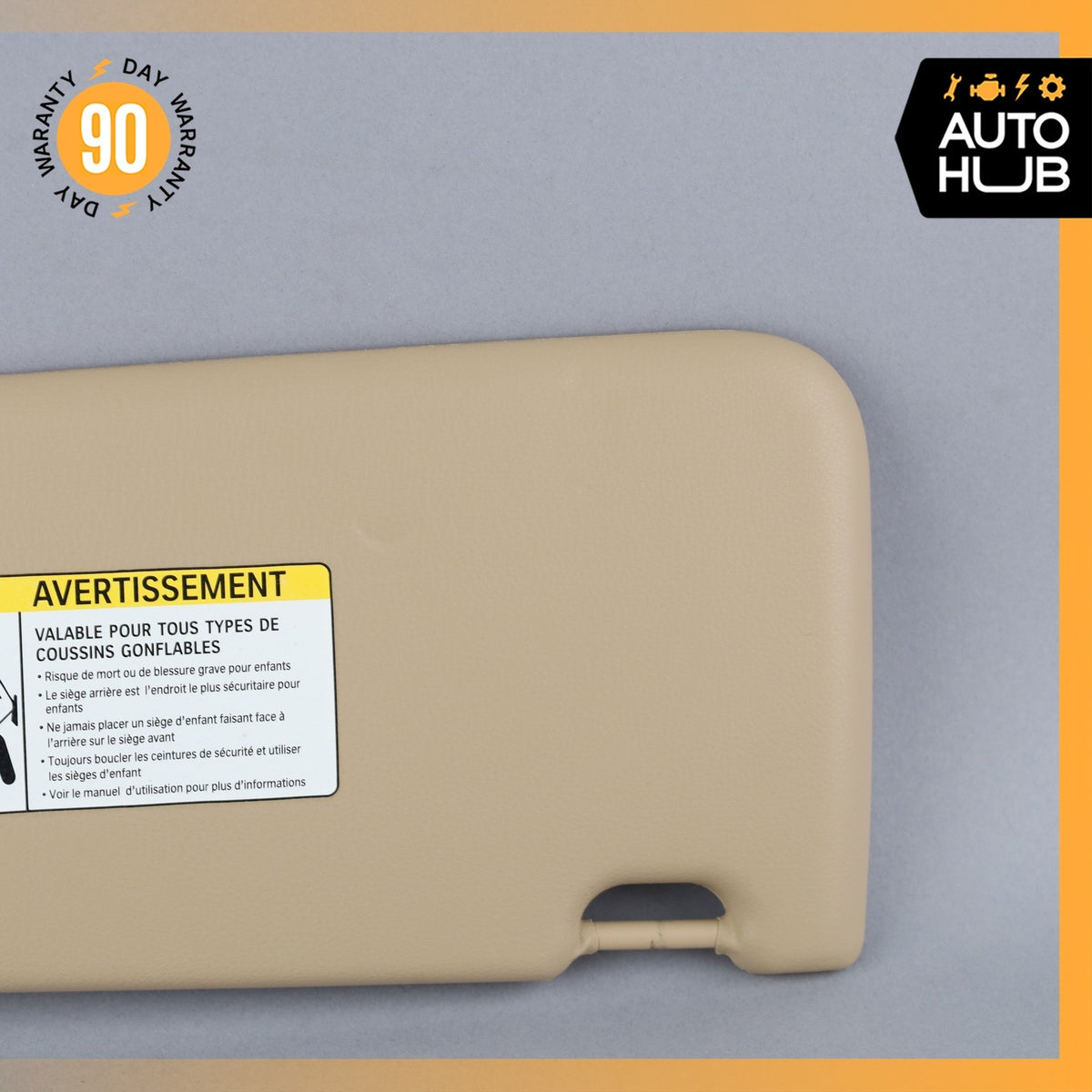 13-15 BMW E84 X1 Left Driver Side Sunvisor Sun Visor Beige OEM 72k - photo 4