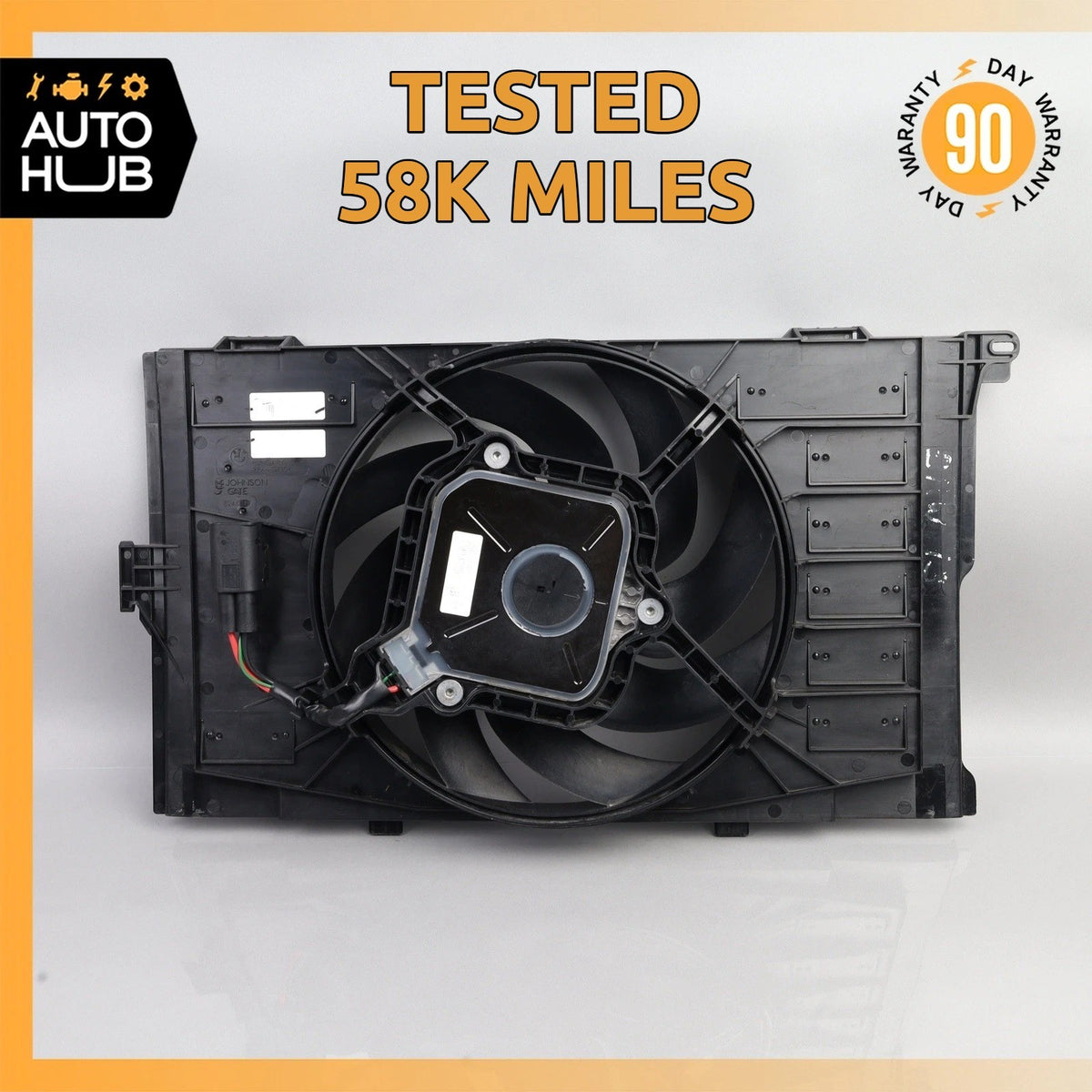 14-21 BMW i3 I01 BEV Engine Motor Cooling Radiator Fan Assembly 8642143 OEM 58k - photo 1