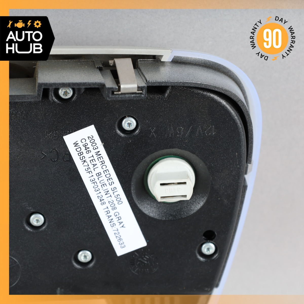 03-04 Mercedes R230 SL500 SL55 Overhead Dome Light Lamp 2308200001 Gray OEM - photo 10