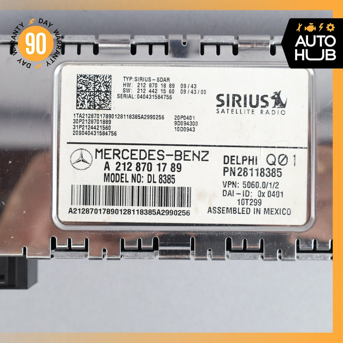 Mercedes W207 E350 GL550 C300 Sirius Satellite Radio Receiver 2128705689 OEM - photo 9