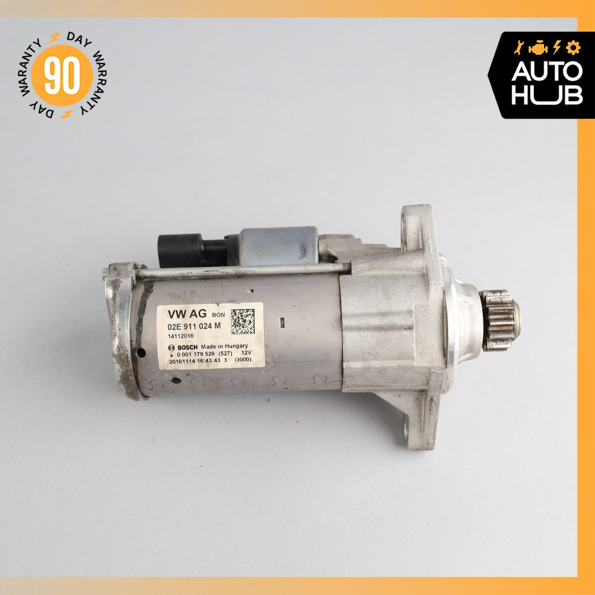 Audi 8V A3 2.0L L4 Engine Motor Starter 02E911024M OEM - photo 2