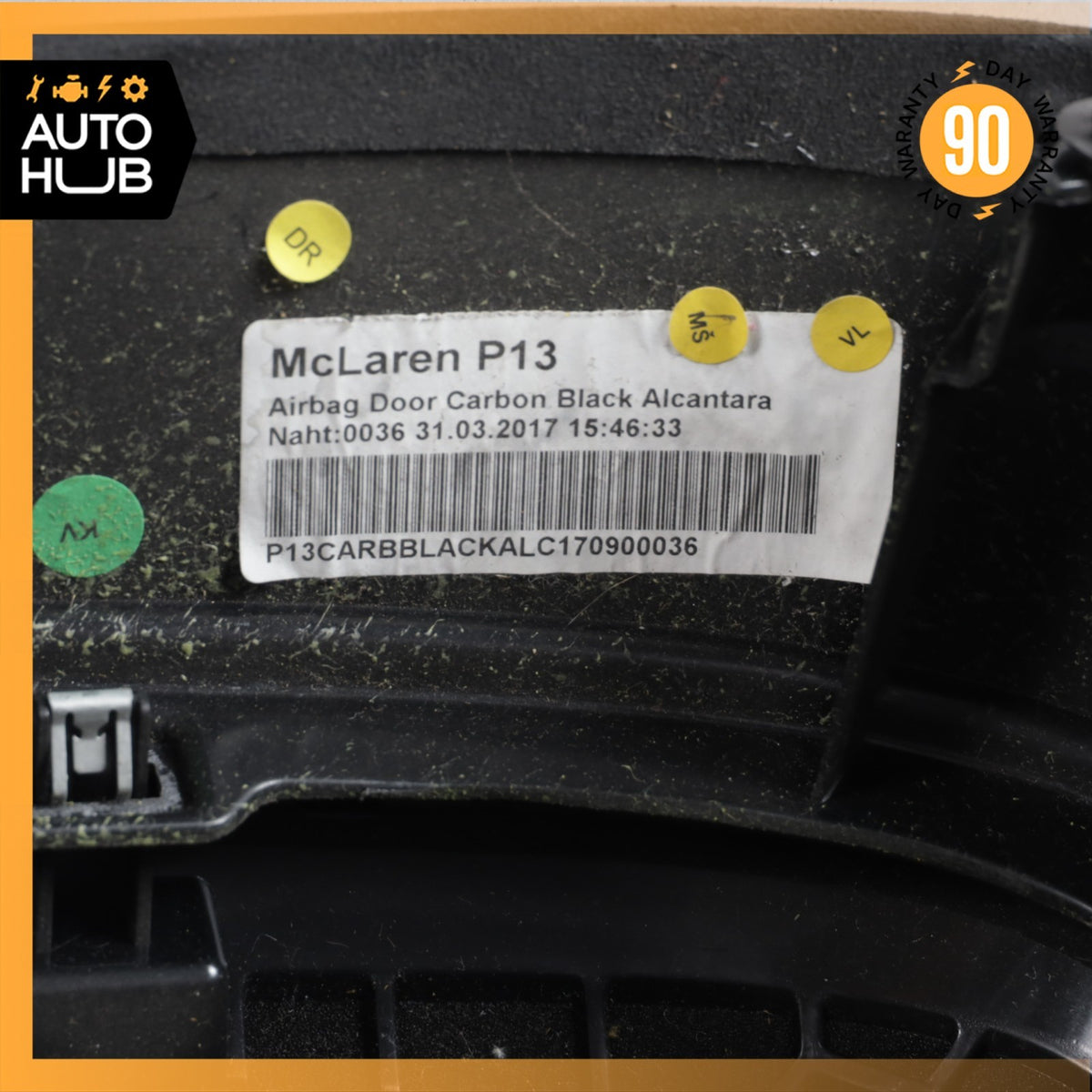 16-21 McLaren 570S 600LT Left Driver Side Interior Door Panel Suede Black OEM - photo 23