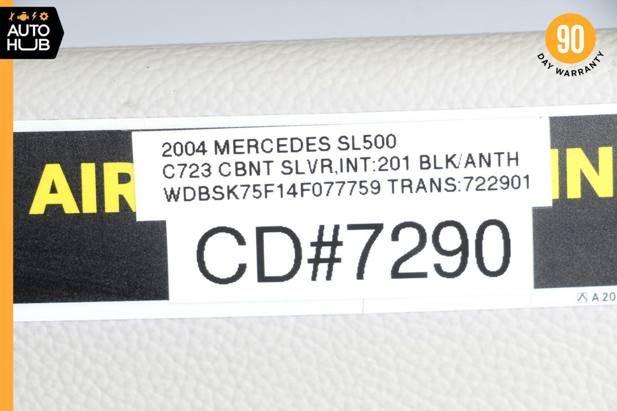 03-06 Mercedes R230 SL500 SL55 AMG Left Driver Side Sun Visor Shade Gray OEM - photo 9