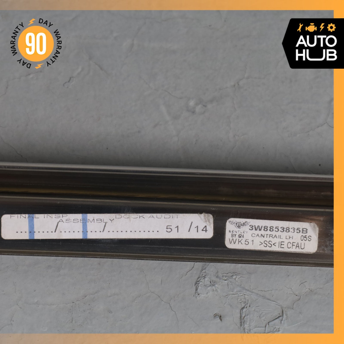 11-17 Bentley Continental GT Coupe Front Left Door Window Molding Frame OEM - photo 14