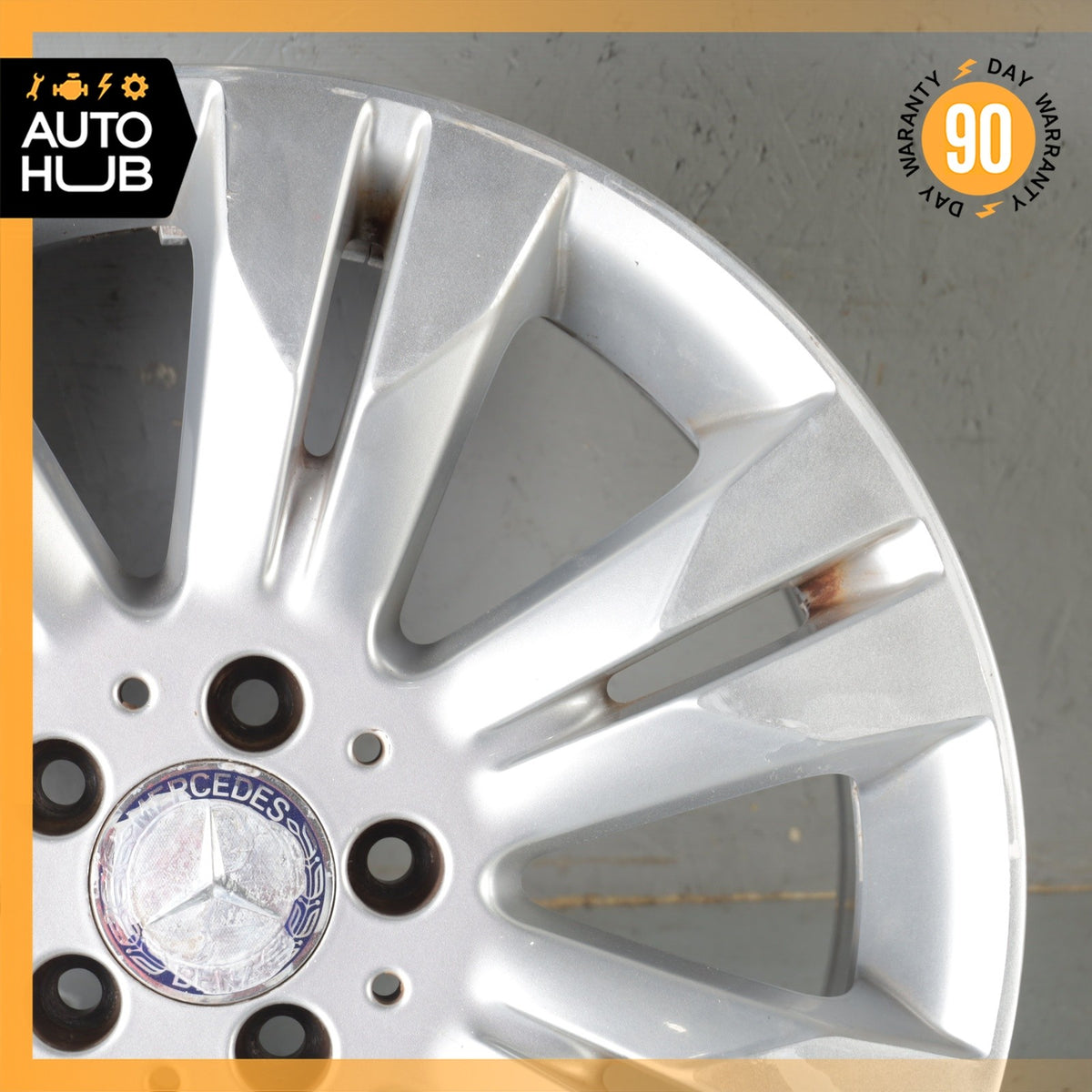 Mercedes W221 S400 S550 CL550 8.5 x 18 18" Wheel Rim Silver 2214017402 OEM - photo 2