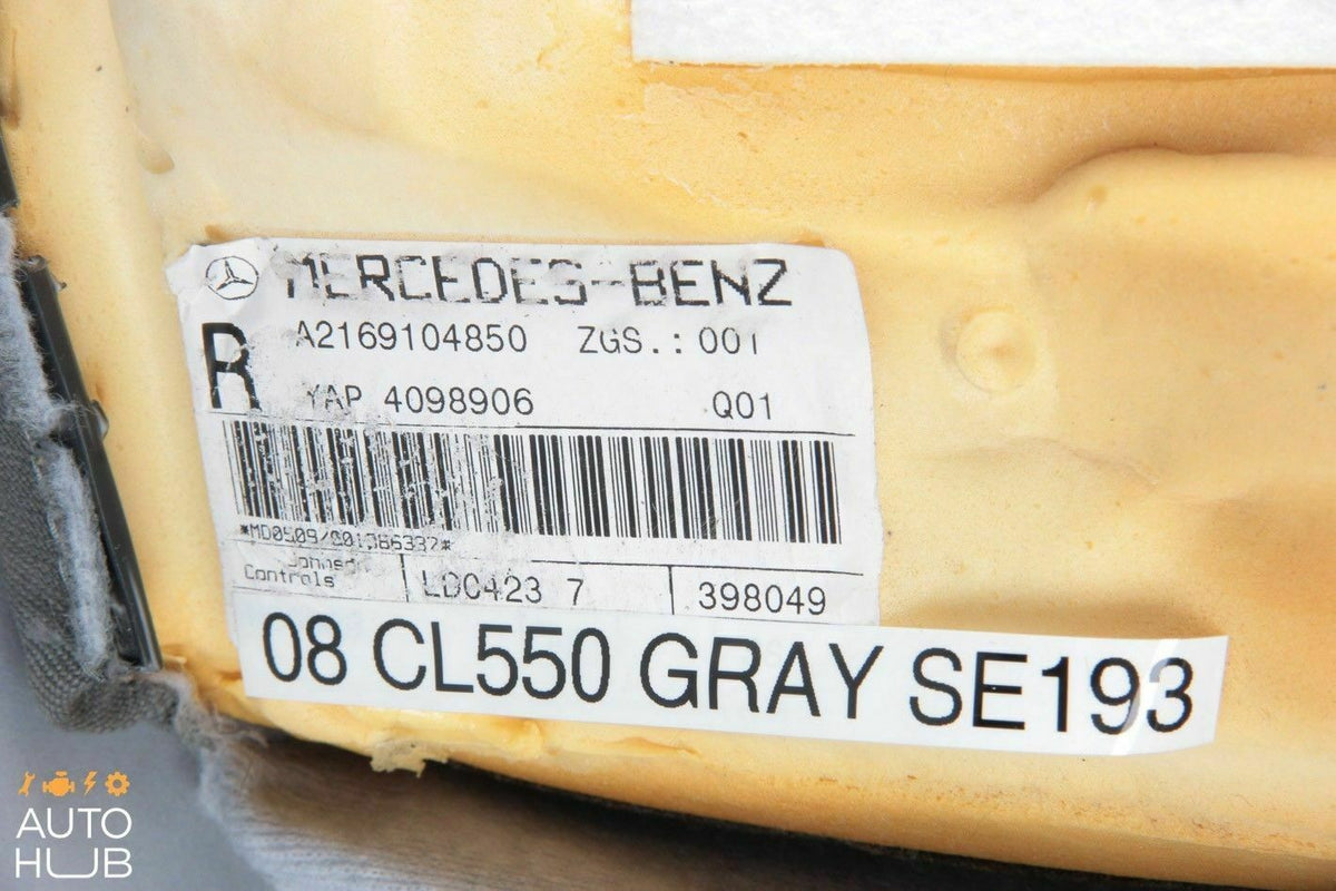 07-10 Mercedes W216 CL550 Front Right Side Bottom Lower Seat Cushion Gray OEM - photo 11