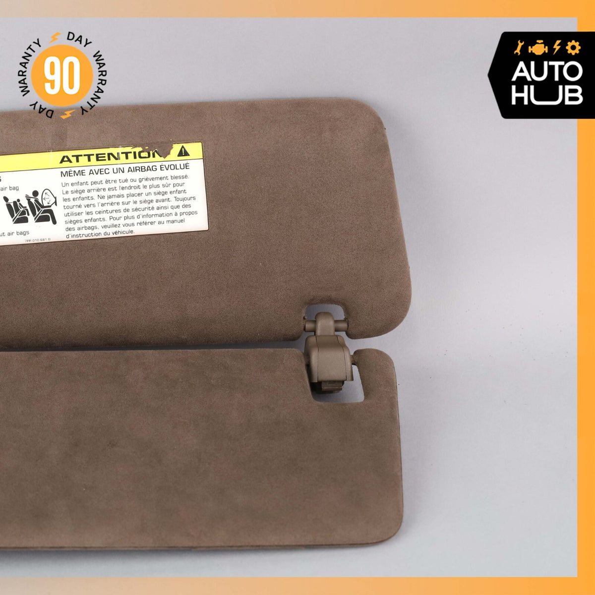 11-18 Porsche Cayenne 958 Sun Visor Sunvisor Left Side Suede Brown OEM - photo 7