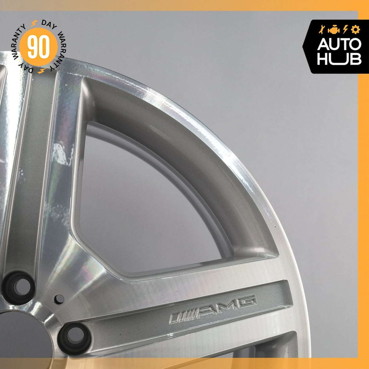 Mercedes W221 S550 CL63 AMG 8.5 x 19 19" Front Wheel Rim Polished Silver OEM - photo 4
