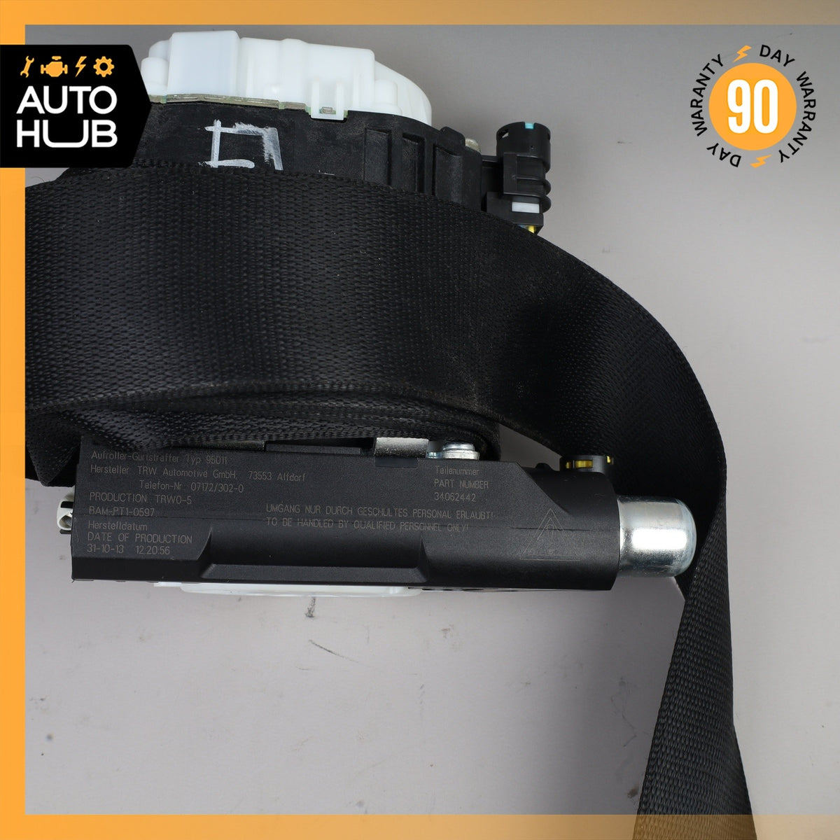 10-16 Porsche Panamera 970 Front Left Driver Side Seat Belt Black OEM 51k - photo 11