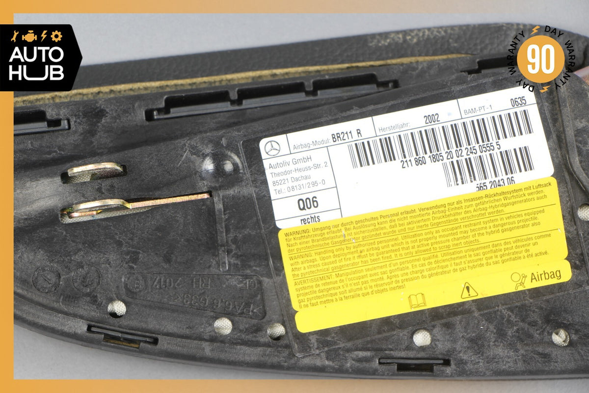 03-06 Mercedes W211 E500 CLS55 AMG  Side Seat Airbag Air Bag Front Right OEM - photo 8