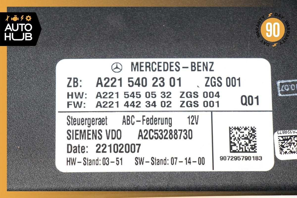Mercedes W216 CL550 CL600 Active Body Control ABC Suspension Module Control OEM - photo 11