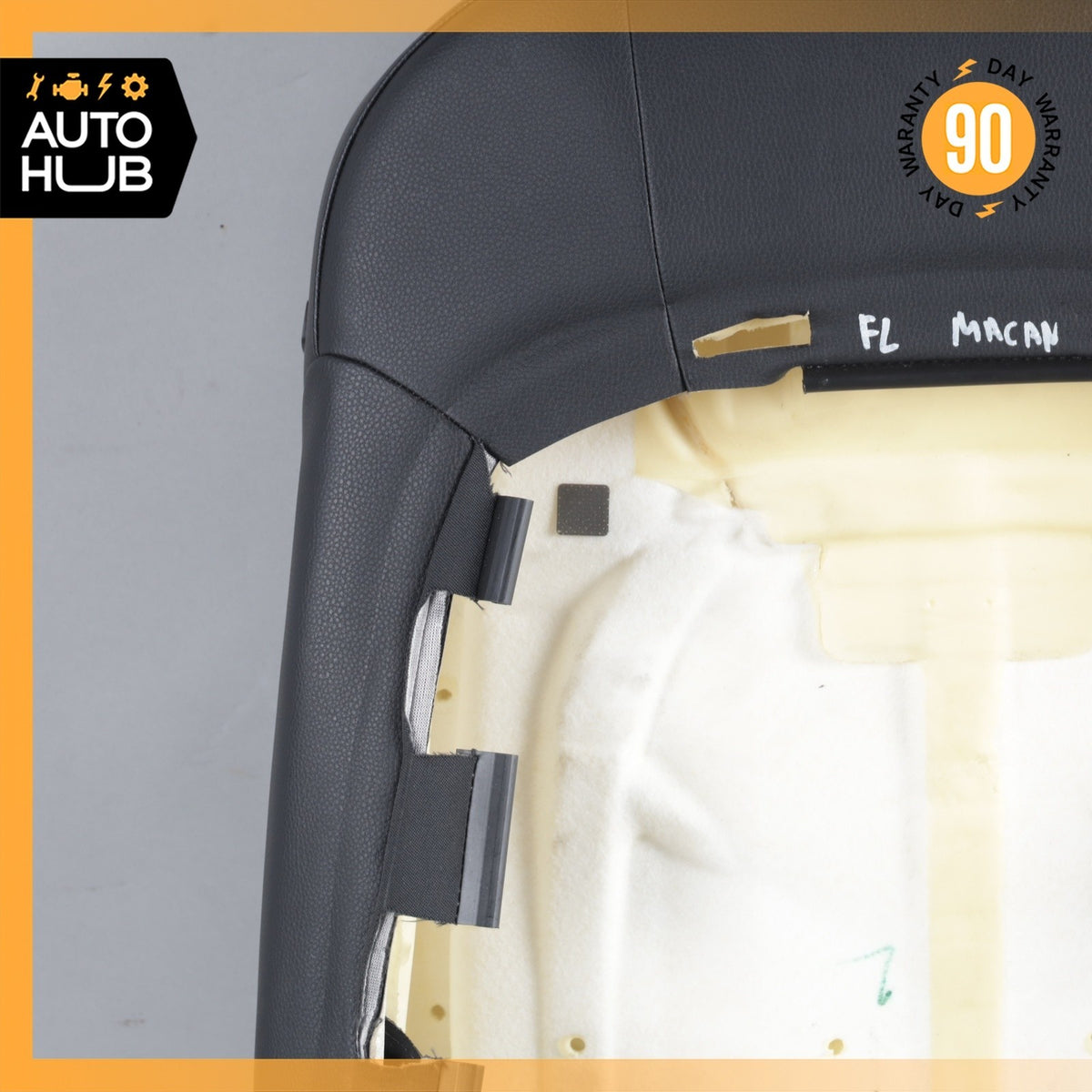 15-18 Porsche Macan 95B Front Left Side Seat Upper Cushion Leather Black OEM - photo 21