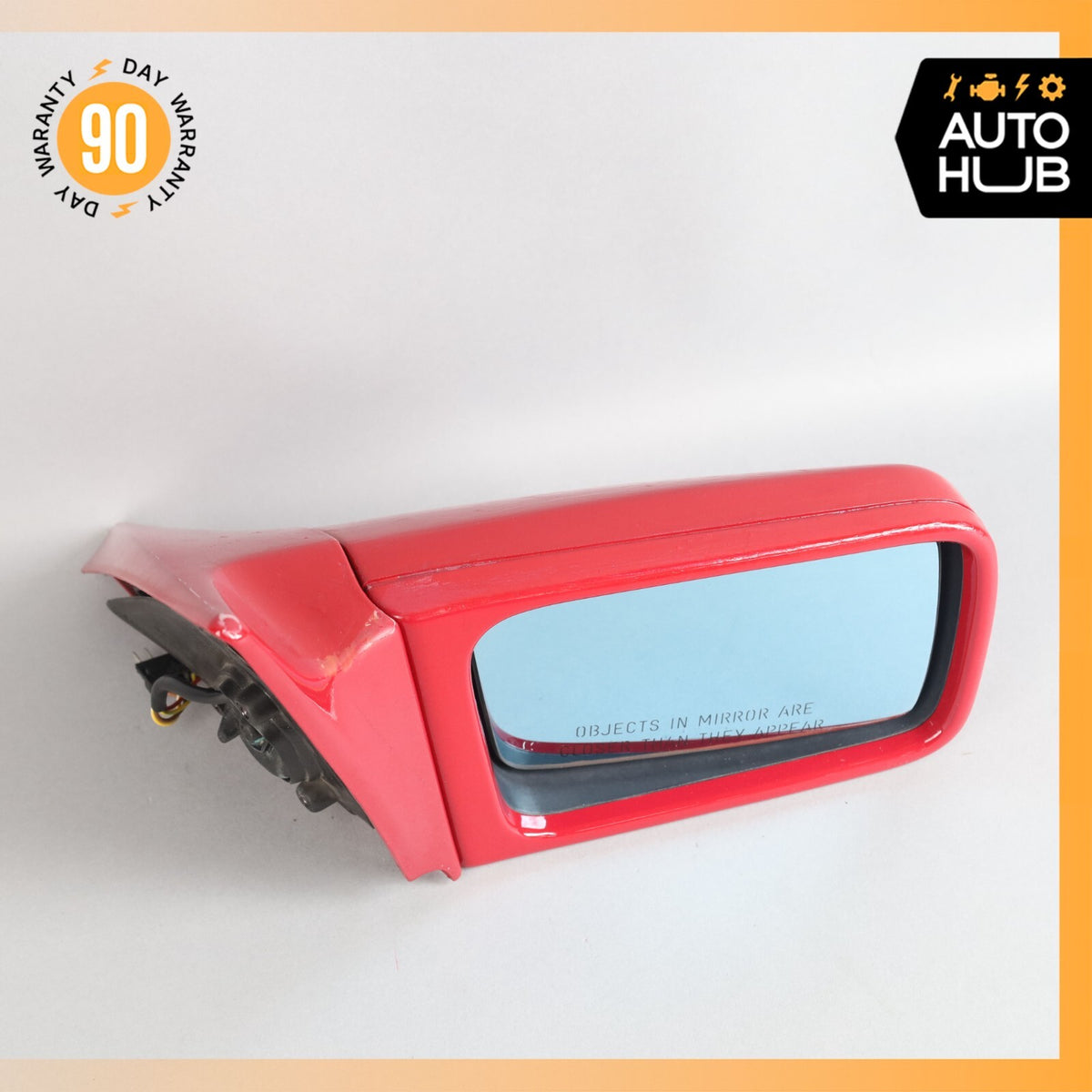 90-96 Mercedes R129 SL500 SL320 300SL Side View Door Mirror Right Side Red OEM - photo 2