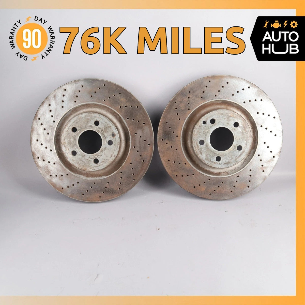Mercedes R230 SL55 SL65 AMG SL600 CL550 Front Brake Rotors 2304210712 OEM 76k - photo 1