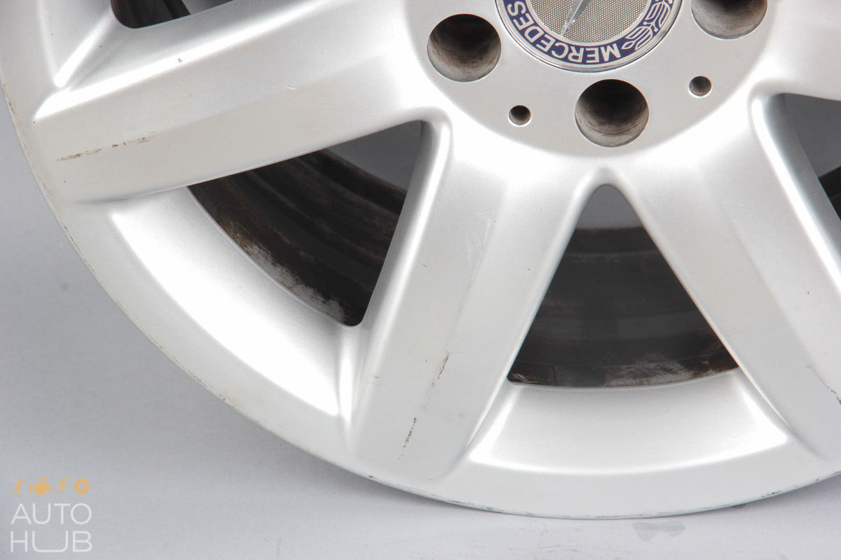 Mercedes R230 SL500 SL600 8.5 X R17 17" Wheel Rim Silver 2304010902 OEM - photo 4
