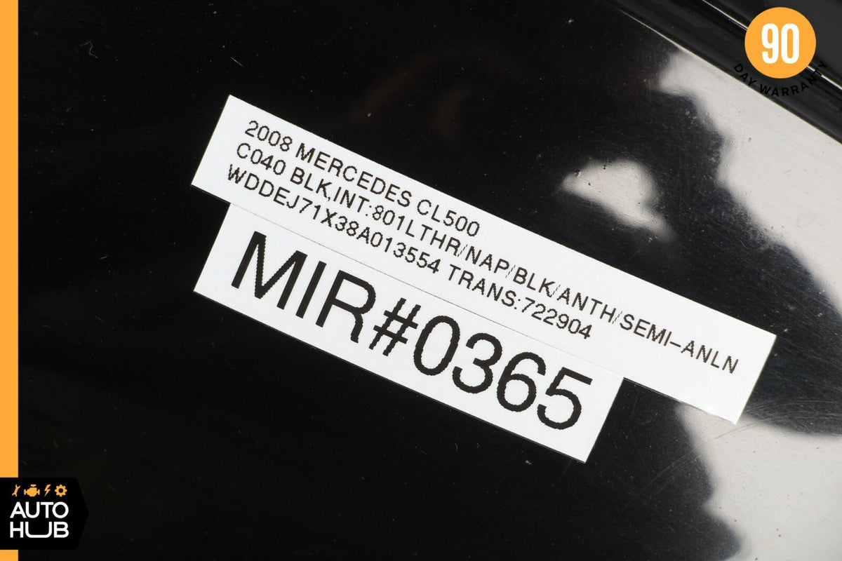 07-09 Mercedes W216 CL550 CL63 AMG Left Side Door Rear View Mirror Black OEM - photo 13