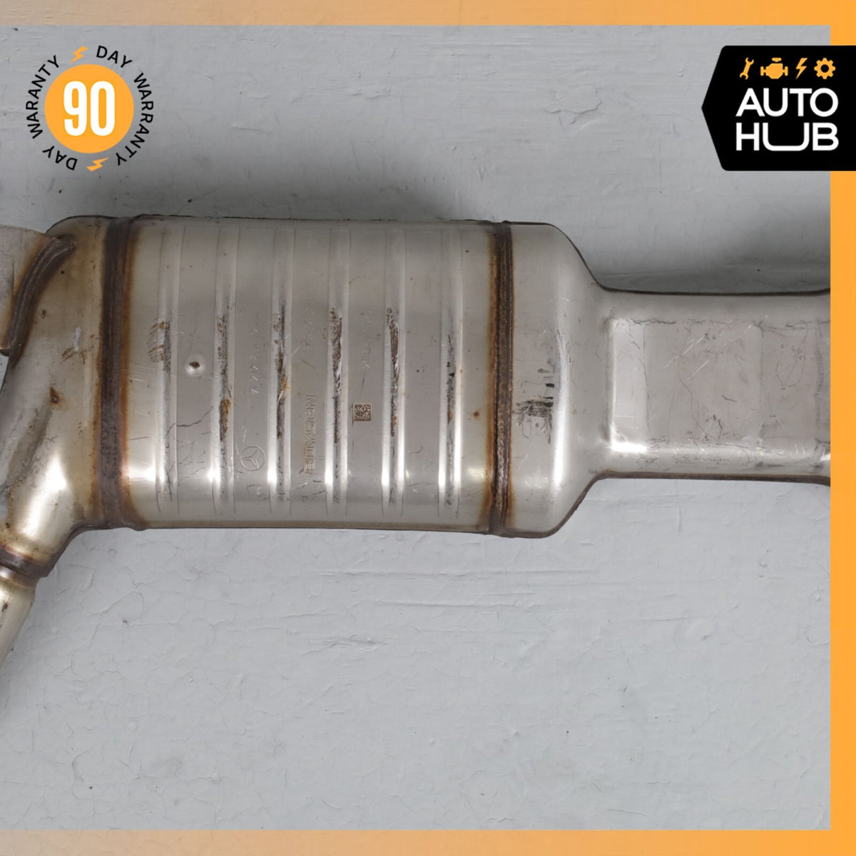 14-16 Mercedes W212 E250 Diesel Exhaust Mid Pipe Center Resonator Silencer OEM - photo 5