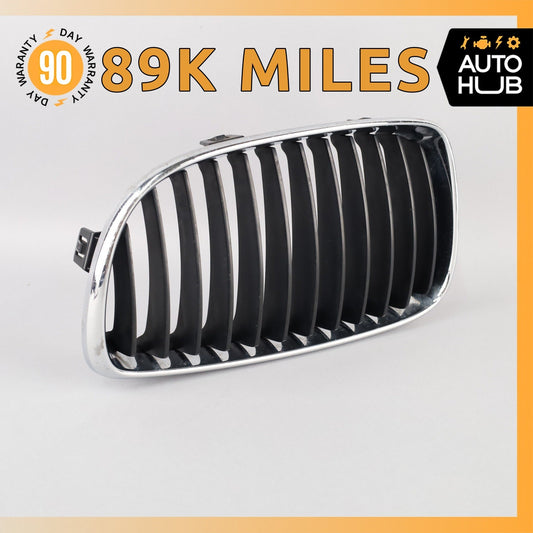 08-13 BMW E88 128i 135i Left Side Hood Radiator Grille Grill Chrome OEM 89k - photo 1