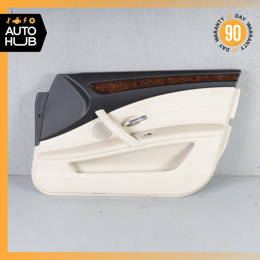 08-10 BMW E60N 528i 550i 535i Front Right Side Interior Door Panel Beige OEM 78k - photo 1
