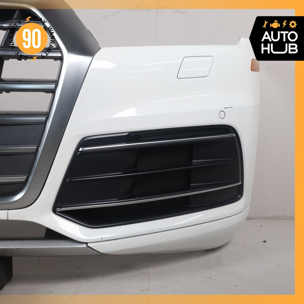 18-20 Audi FY Q5 Front Bumper Cover Assembly White OEM - photo 8