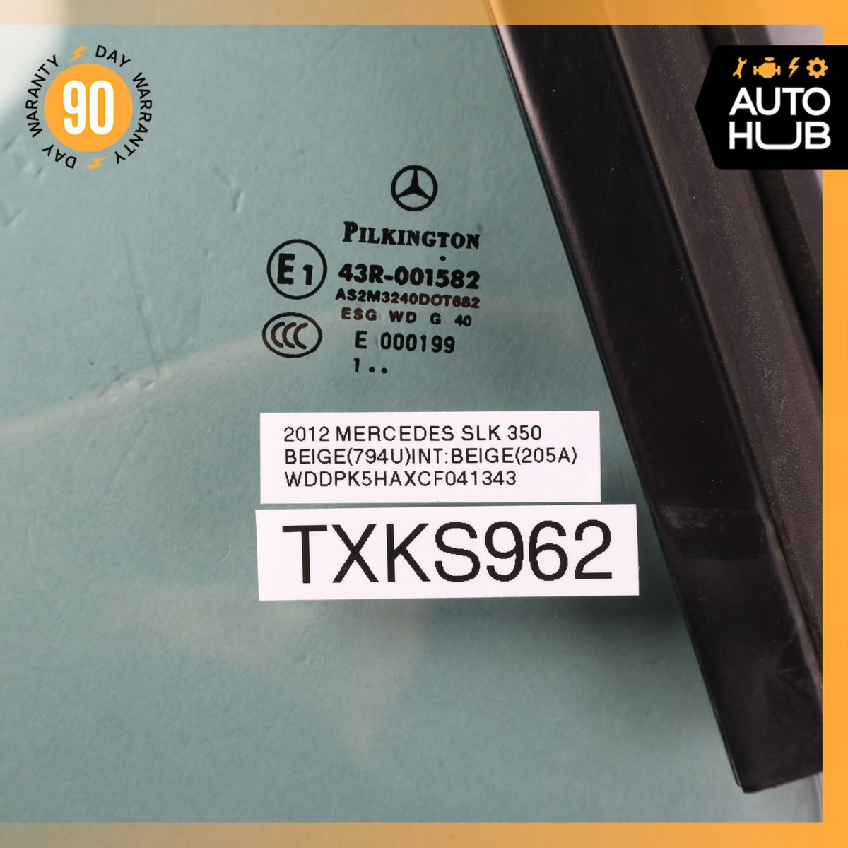 12-20 Mercedes R172 SLK350 SLK250 Rear Right Side Quarter Window Glass OEM - photo 9