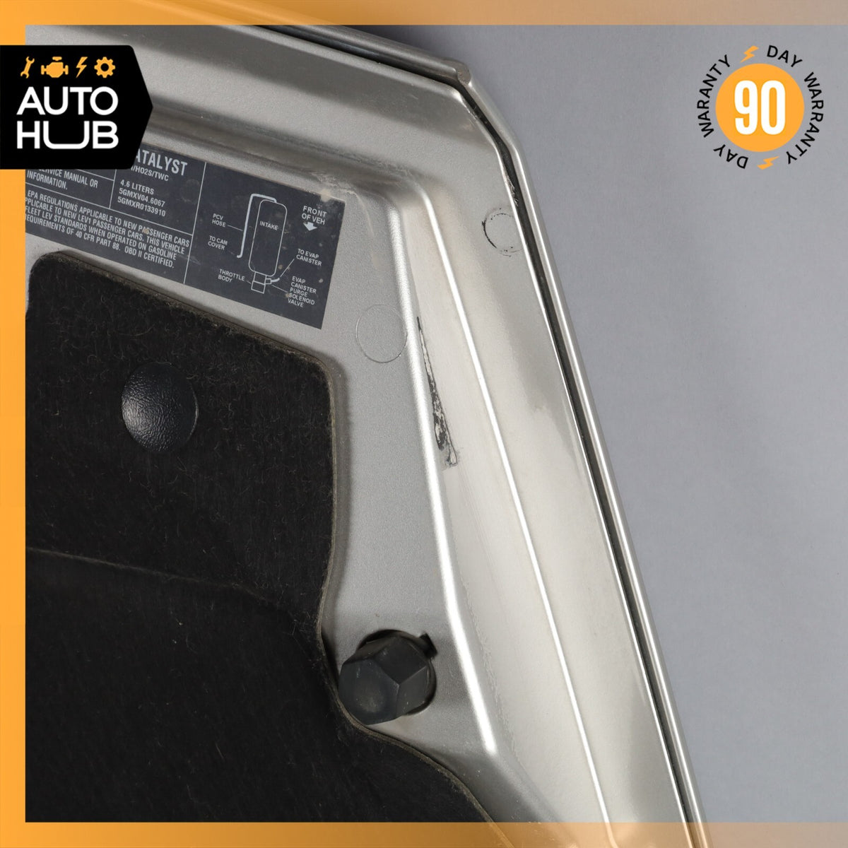 04-08 Cadillac XLR Hood Cover Panel Assembly Light Tarnished Silver OEM 69k - photo 20
