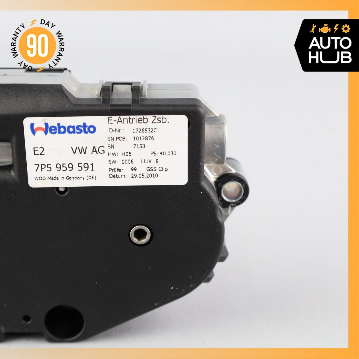 11-18 Porsche Cayenne 958 Turbo / Hybrid S Roof Sun Shade Roller Blind Motor OEM - photo 3