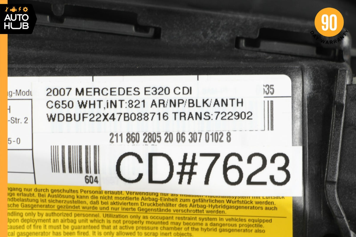 06-11 Mercedes W211 E320 CLS500 CLS63  Front Right Side Seat Airbag Black OEM - photo 9