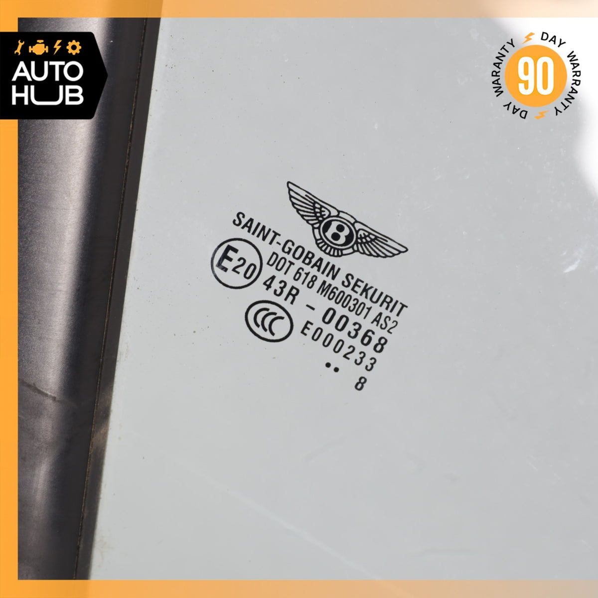 03-10 Bentley Continental GT Coupe Front Right Side Door Vent Window Glass OEM - photo 8