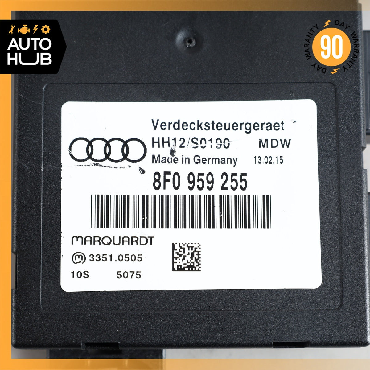 12-17 Audi B8.5 S5 A5 Convertible Roof Top Control Module 8F0959255 OEM 80k - photo 10