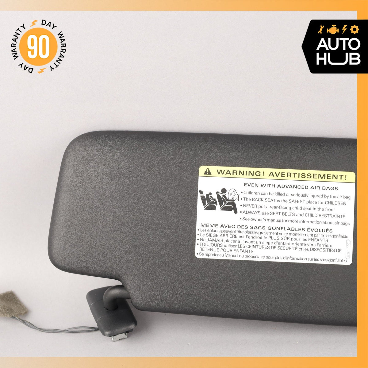 15-18 Porsche Macan 95B S Left Side Sun Visor Sunvisor Black 95B857551AS OEM 74k - photo 4