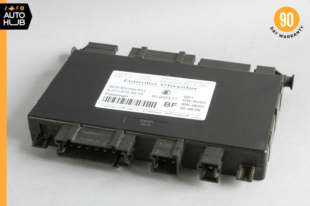 03-12 Mercedes W211 E320 E550 GL550 Seat Control Module Front Right 2118705026 - photo 1