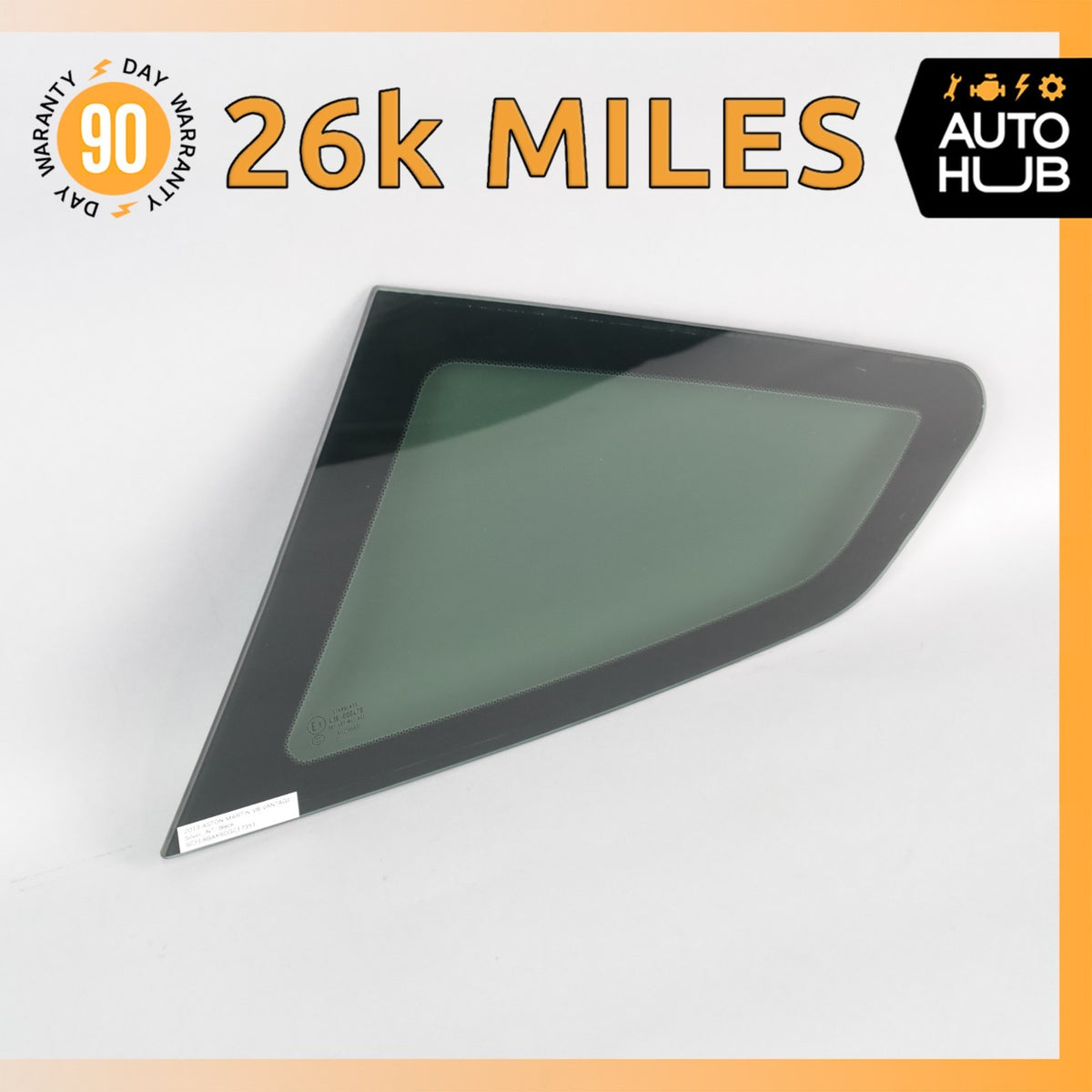 06-17 Aston Martin V8 V12 Vantage Coupe Rear Left Side Quarter Window Glass OEM - photo 1